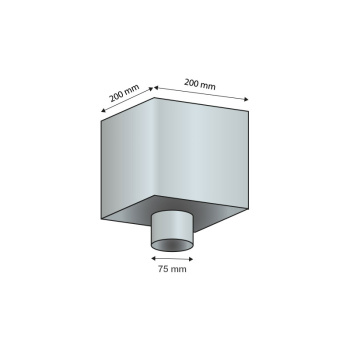 Collector for Ø 80 round and 100 mm square downpipe